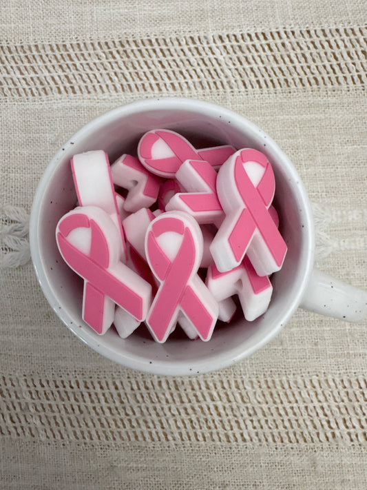 Pink Ribbon Focal Bead