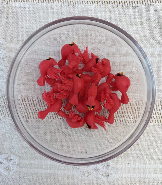 Cardinal Bird Focal Bead