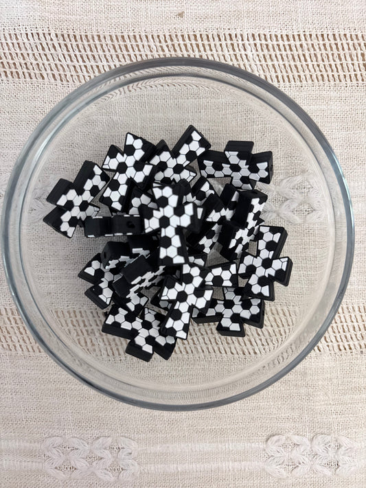 Soccer Cross Focal Bead