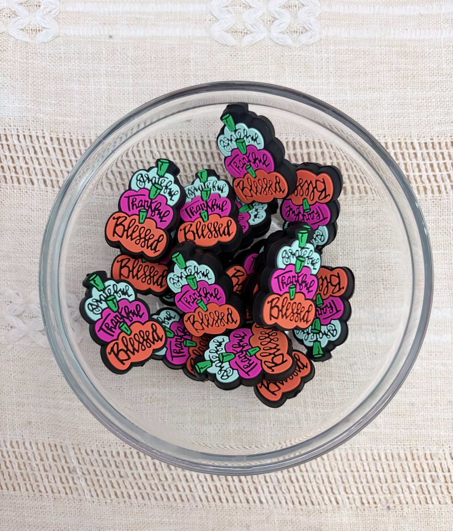 Thankful Pumpkins Focal Bead