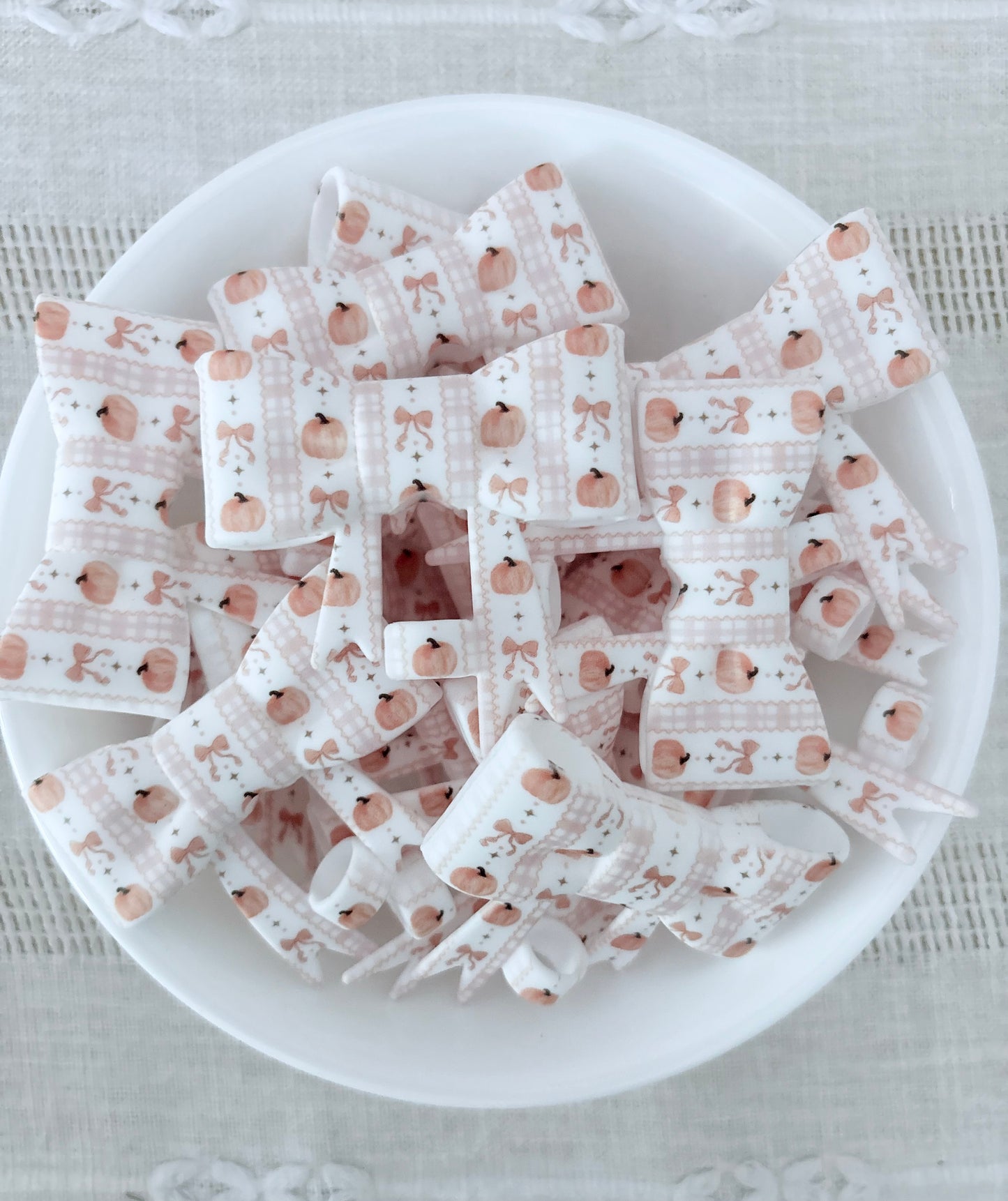Pumpkins and Bows Silicone Straw Topper