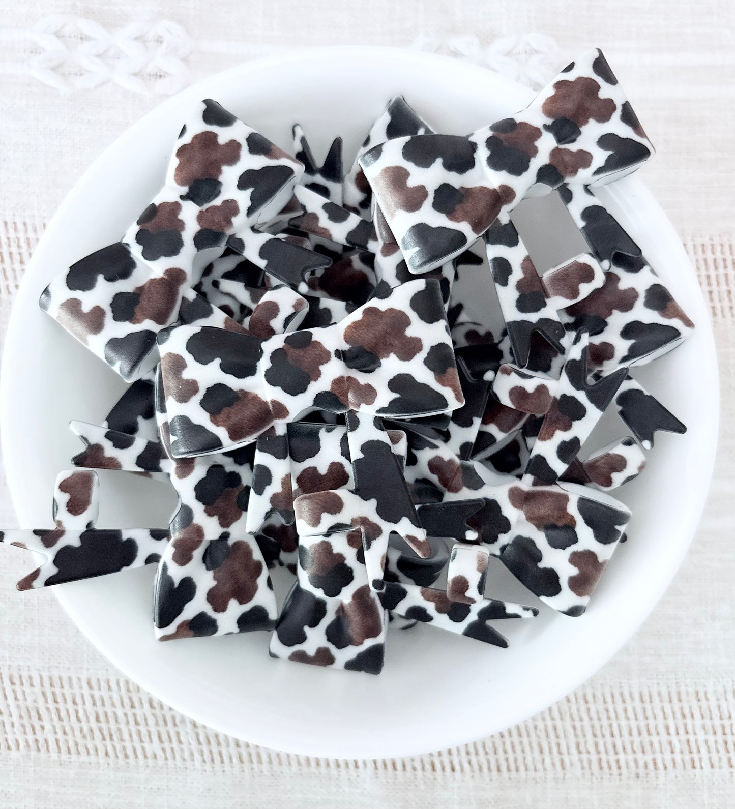 Cow Print Silicone Straw Topper