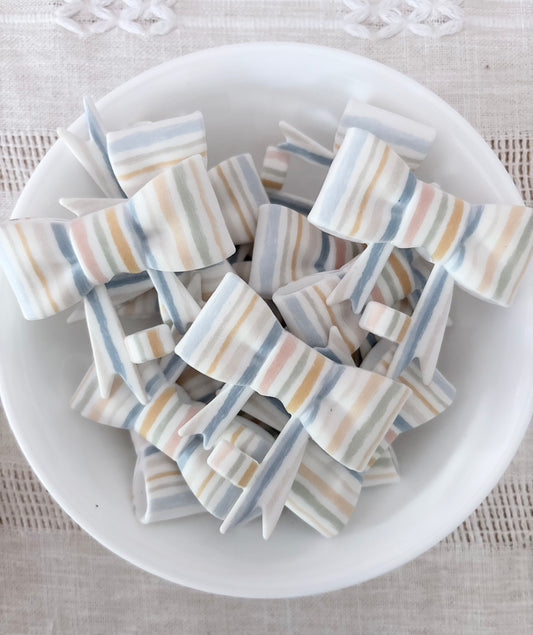 Pastel Lines Silicone Straw Topper