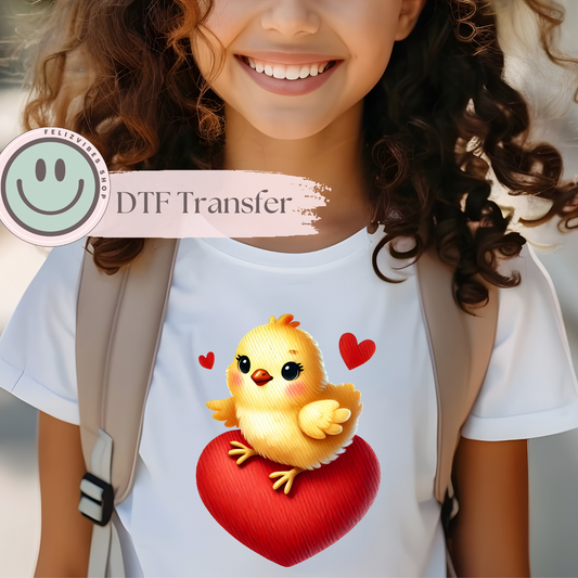 Chick Heart DTF Print