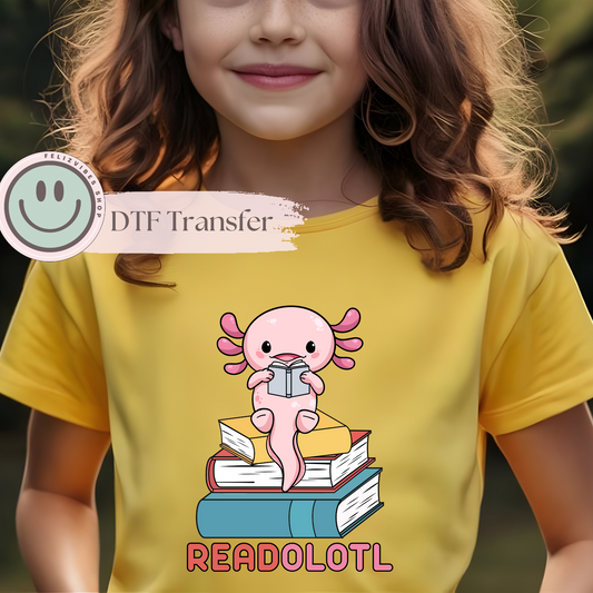 Read Axolotl Kids DTF Print