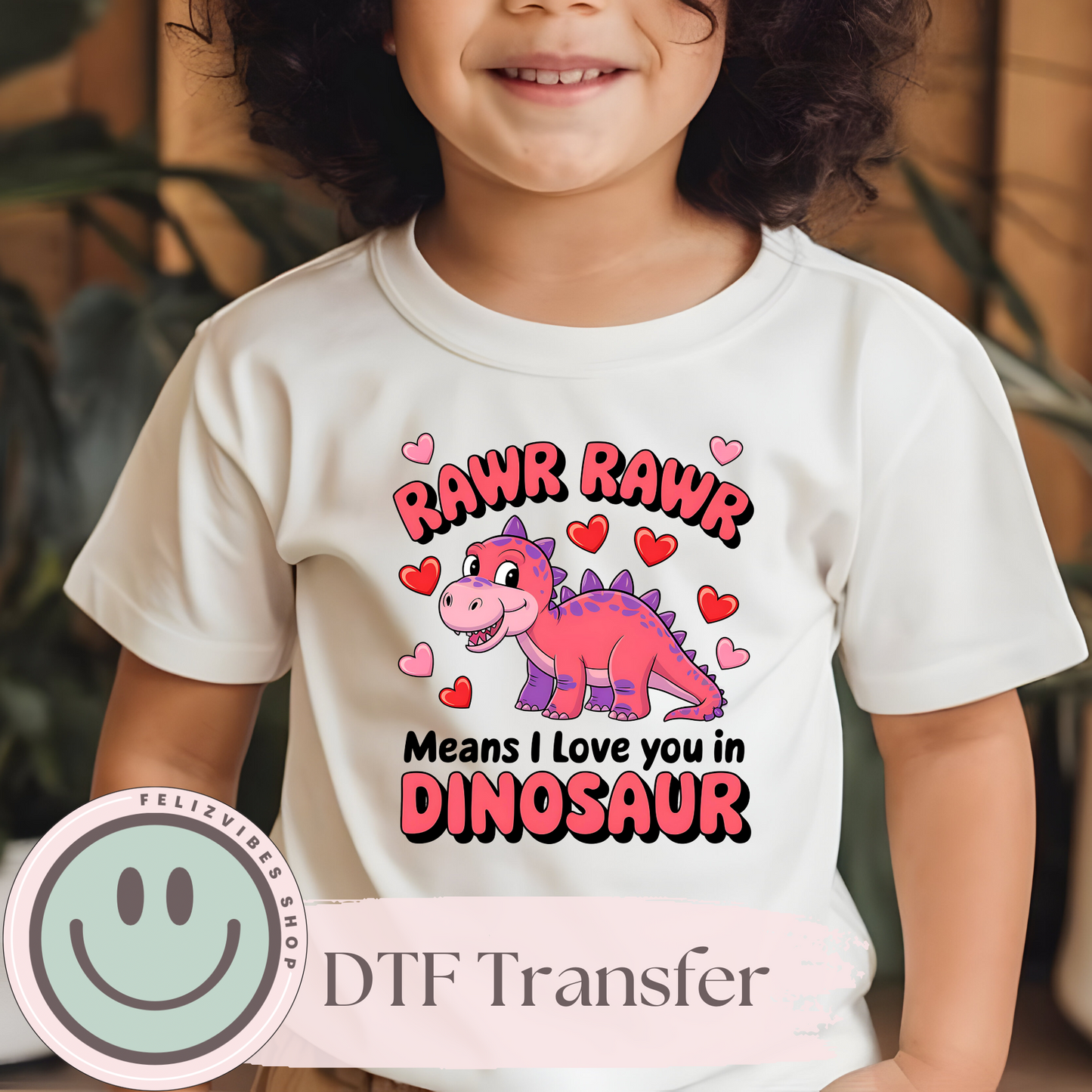 Rawr Dino Kids DTF Print