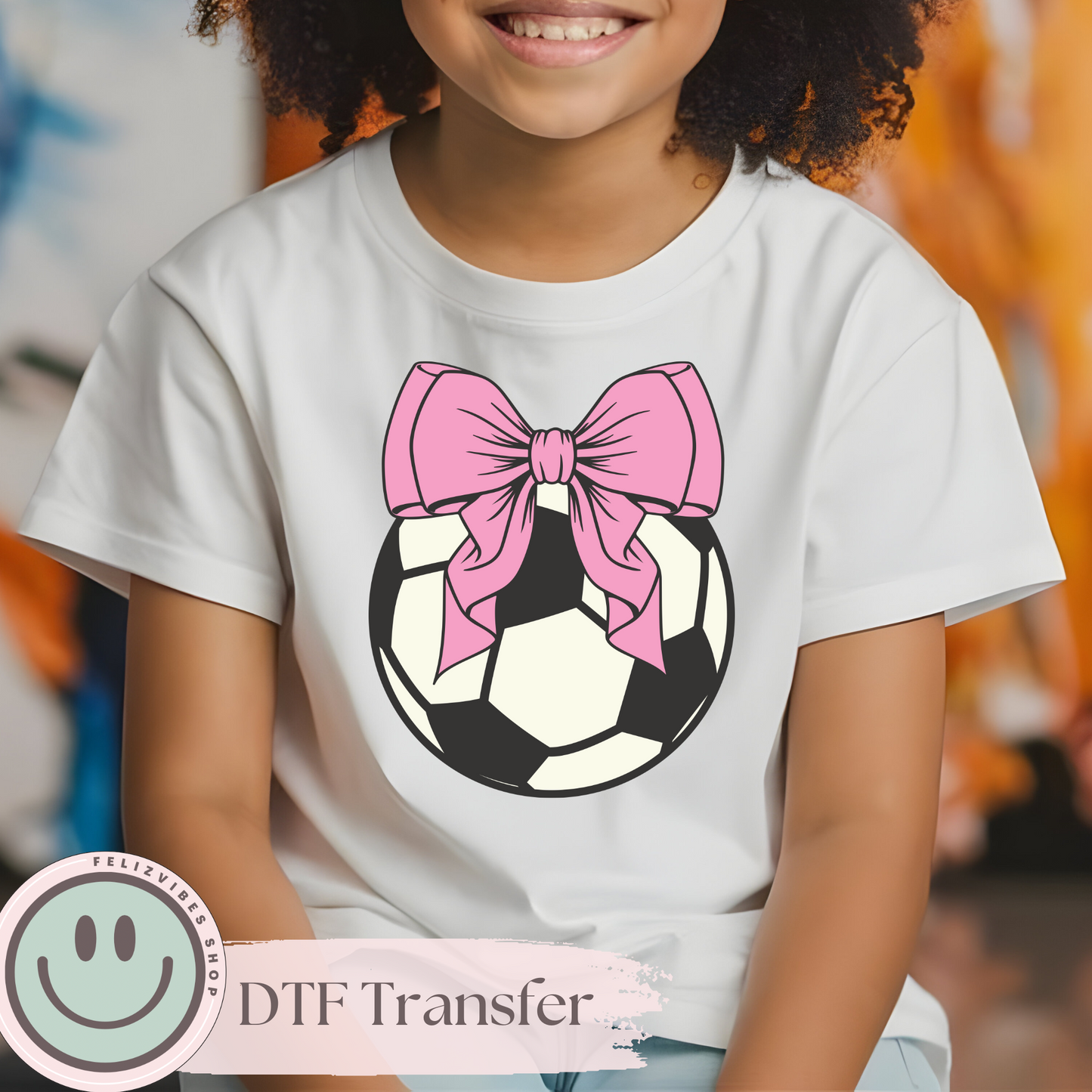 Soccer Bow Kids DTF Print