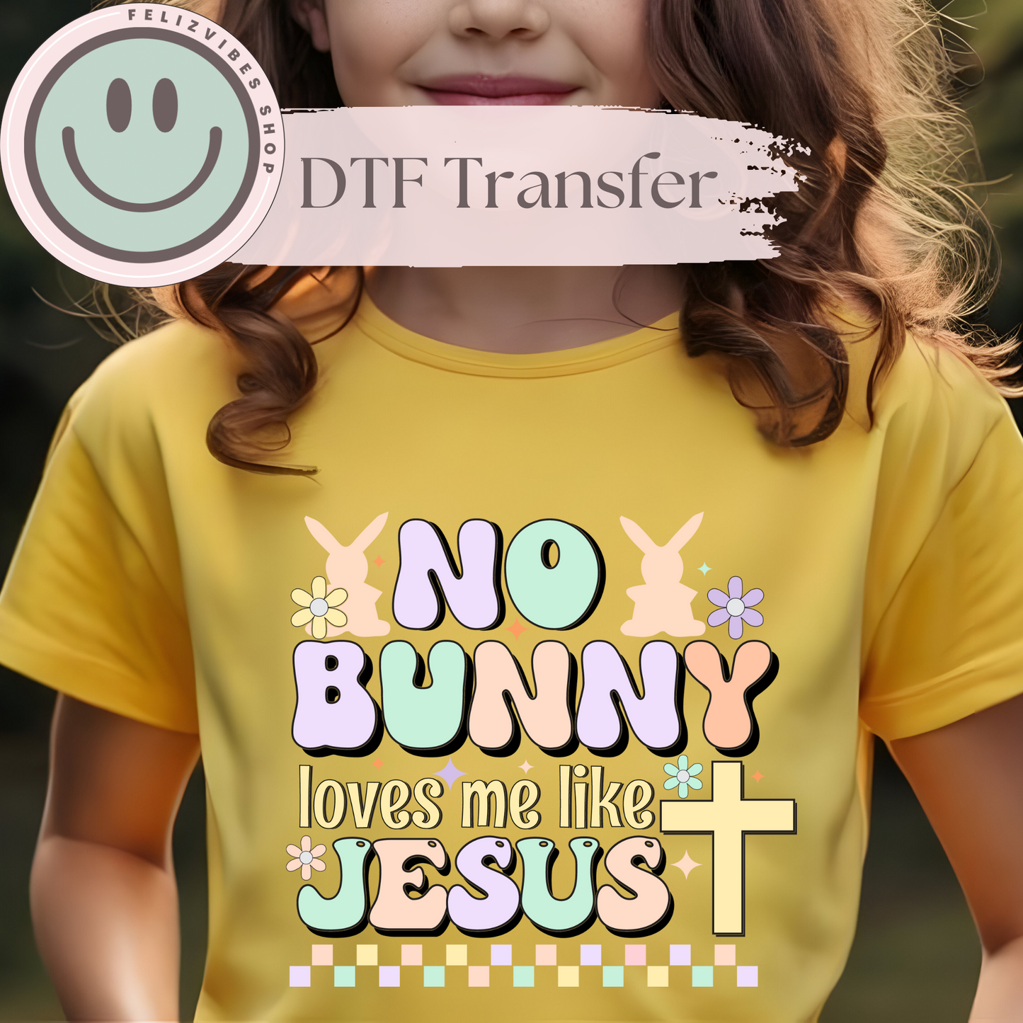 No Bunny Pastel Kids DTF