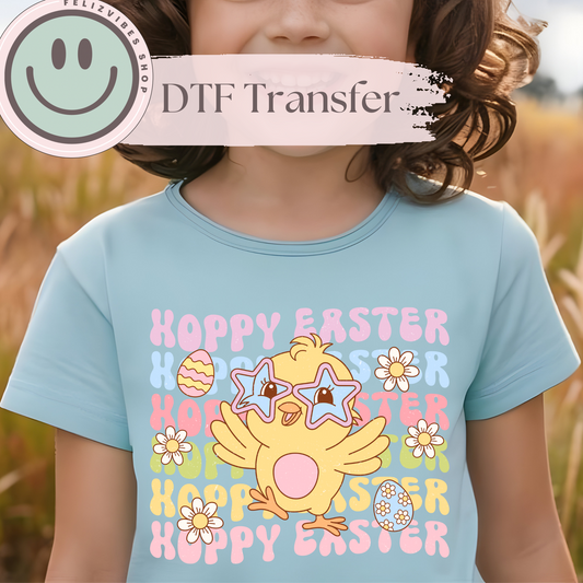 Happy Easter Chick Kids DTF Print