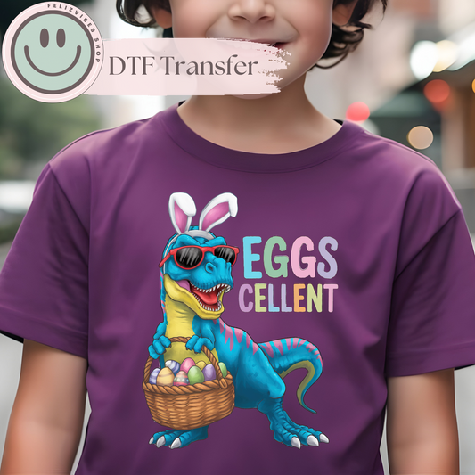 Dino Easter Kids DTF Print