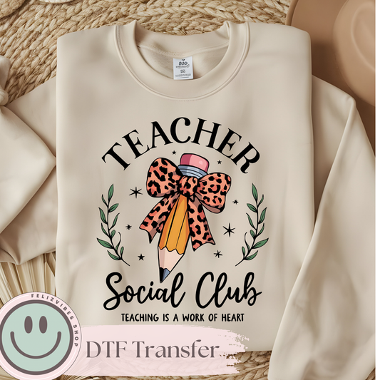 Teacher Social Club DTF Print