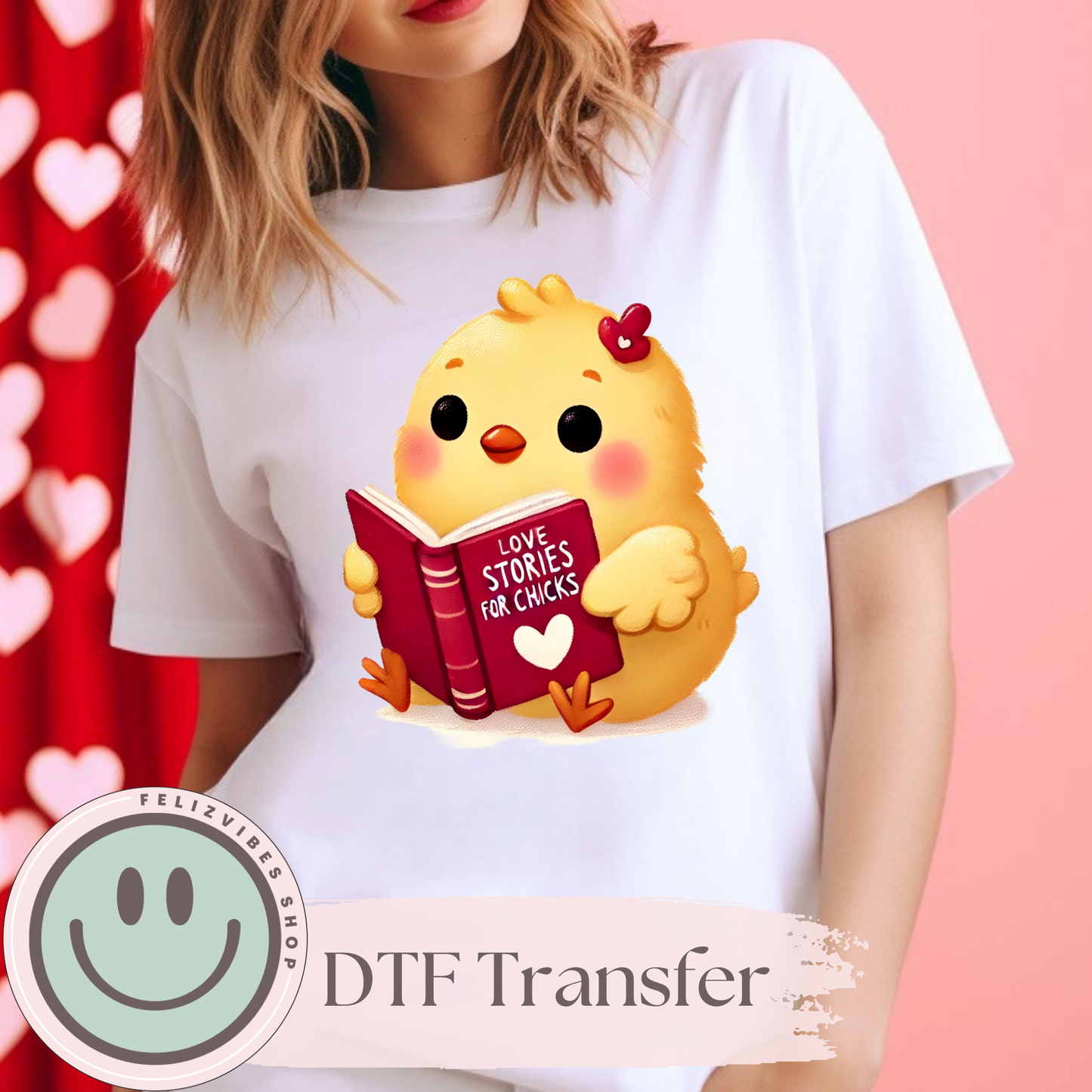 Chick Bookish V Day DTF Print