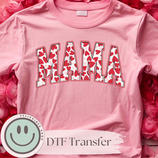 Mama Heart V Day DTF Print