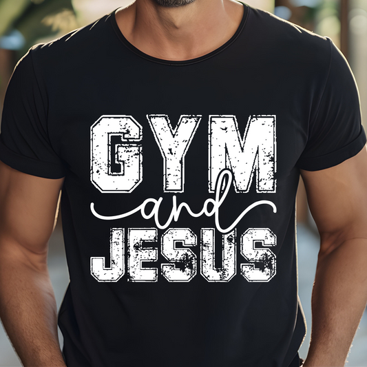 Gym and Jesus DTF Print