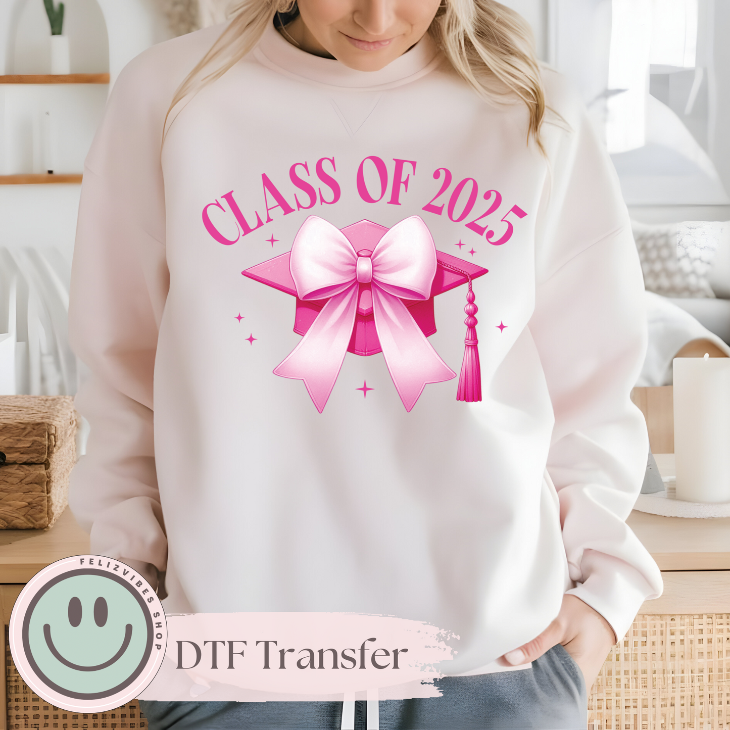 Class of 2025 Coquette DTF Print (11 inches)