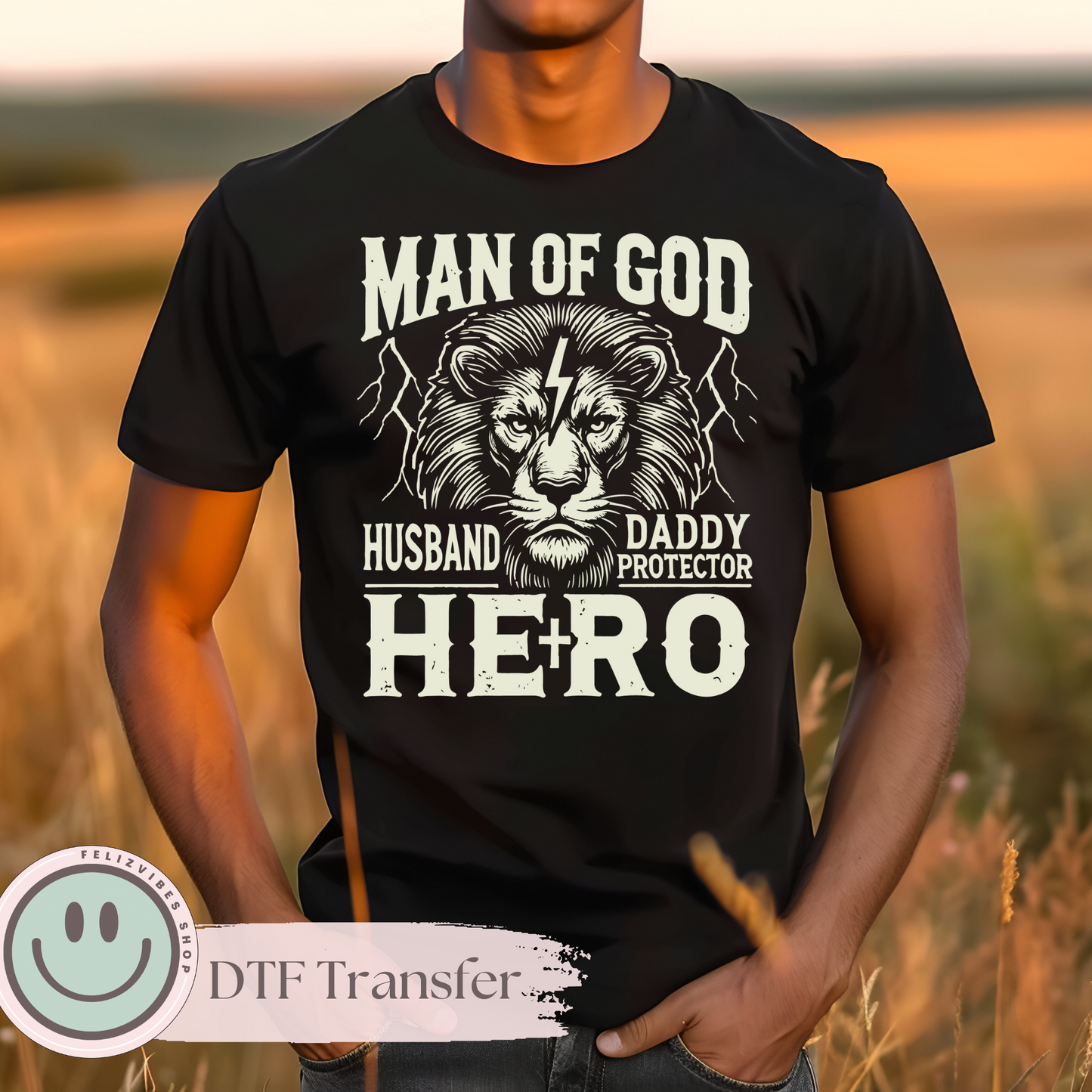 Man of God DTF Print (11 inches)