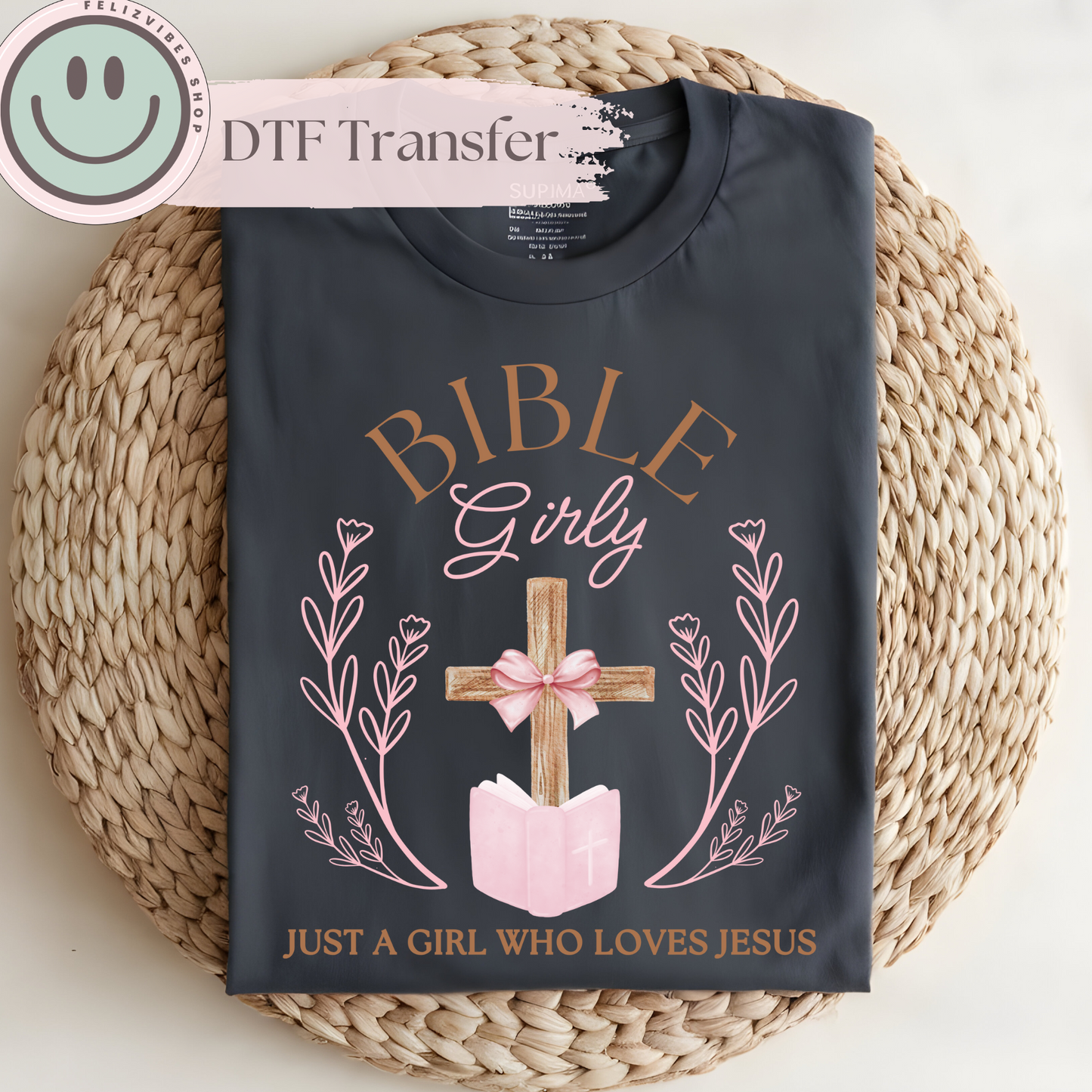 Just a girl who loves Jesus Coquette DTF Print (11 inches)