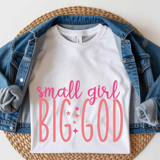 Small Girl Big God Kids DTF Print