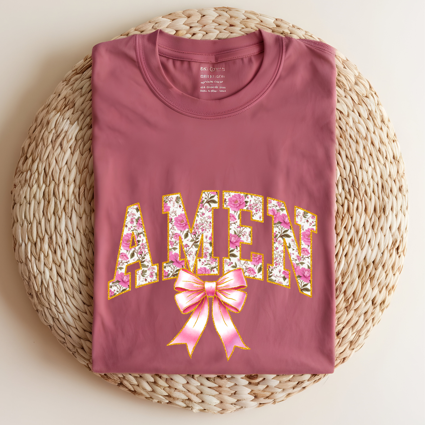 Amen Floral DTF Print