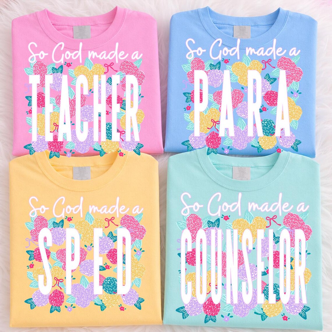 God Made Me School Staff DTF Print