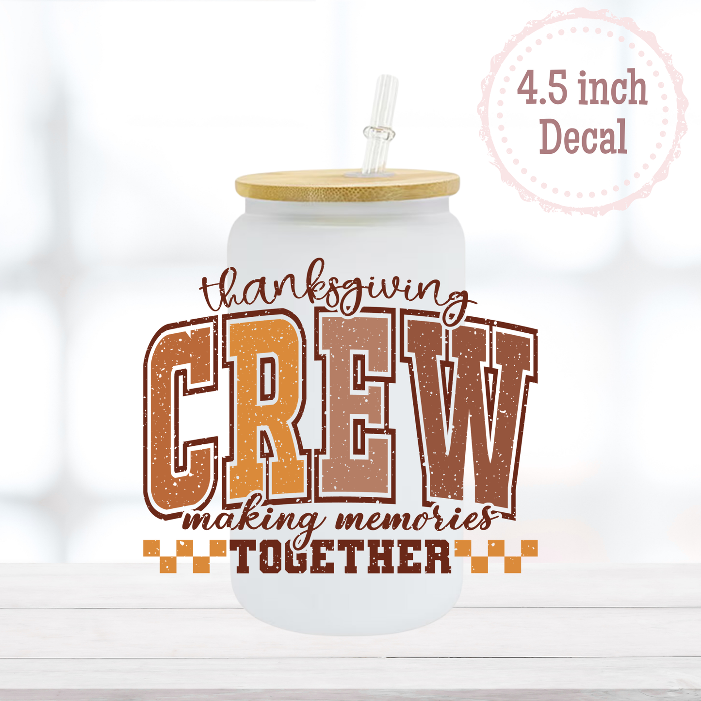 Thanksgiving Crew UVDTF Decal
