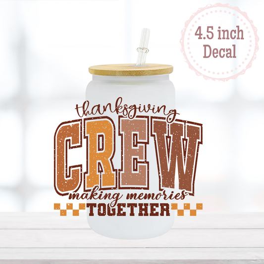 Thanksgiving Crew UVDTF Decal