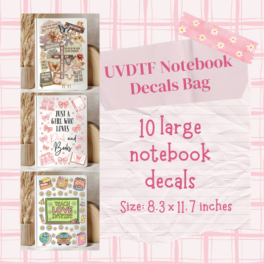 10 UVDTF Large Notebook Decal Bag